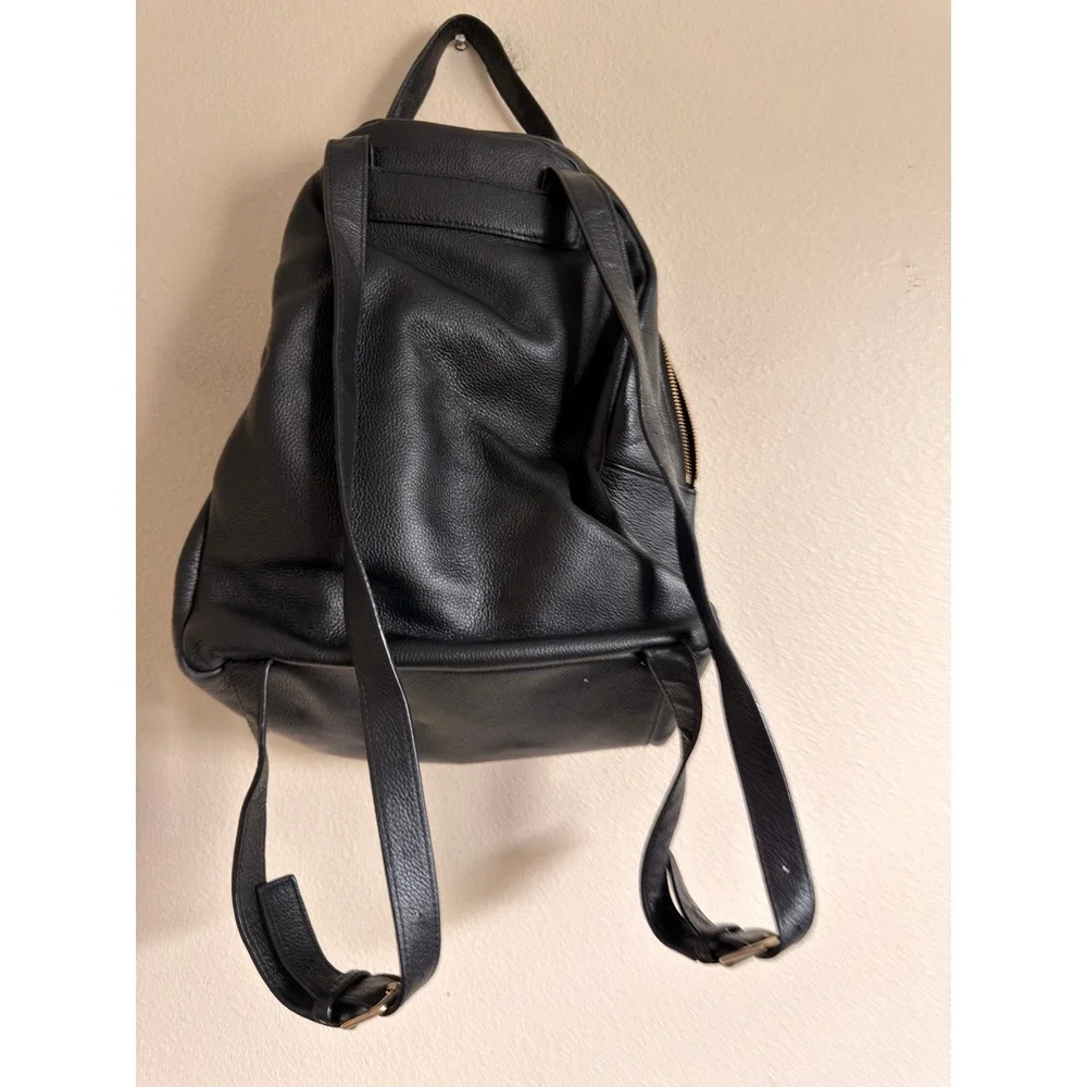 Kate Spade Women Backpack One Size Black Pebbled Leather Karissa Large Flap